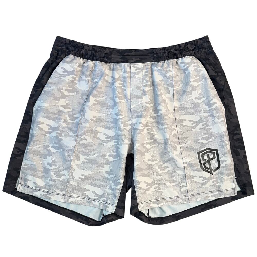Born Primitive Training Shorts Unlined CrossFit Camouflage White Black Men's XXL